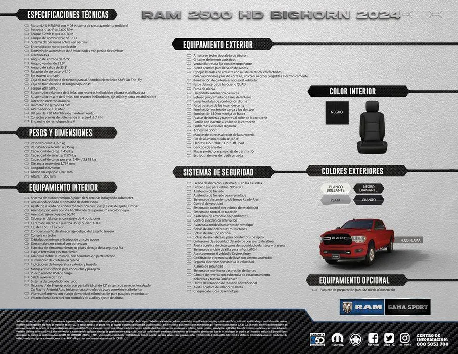 Catálogo de RAM 2500 BIGHORN HD 18 de enero al 31 de diciembre 2024 - Pagina 2