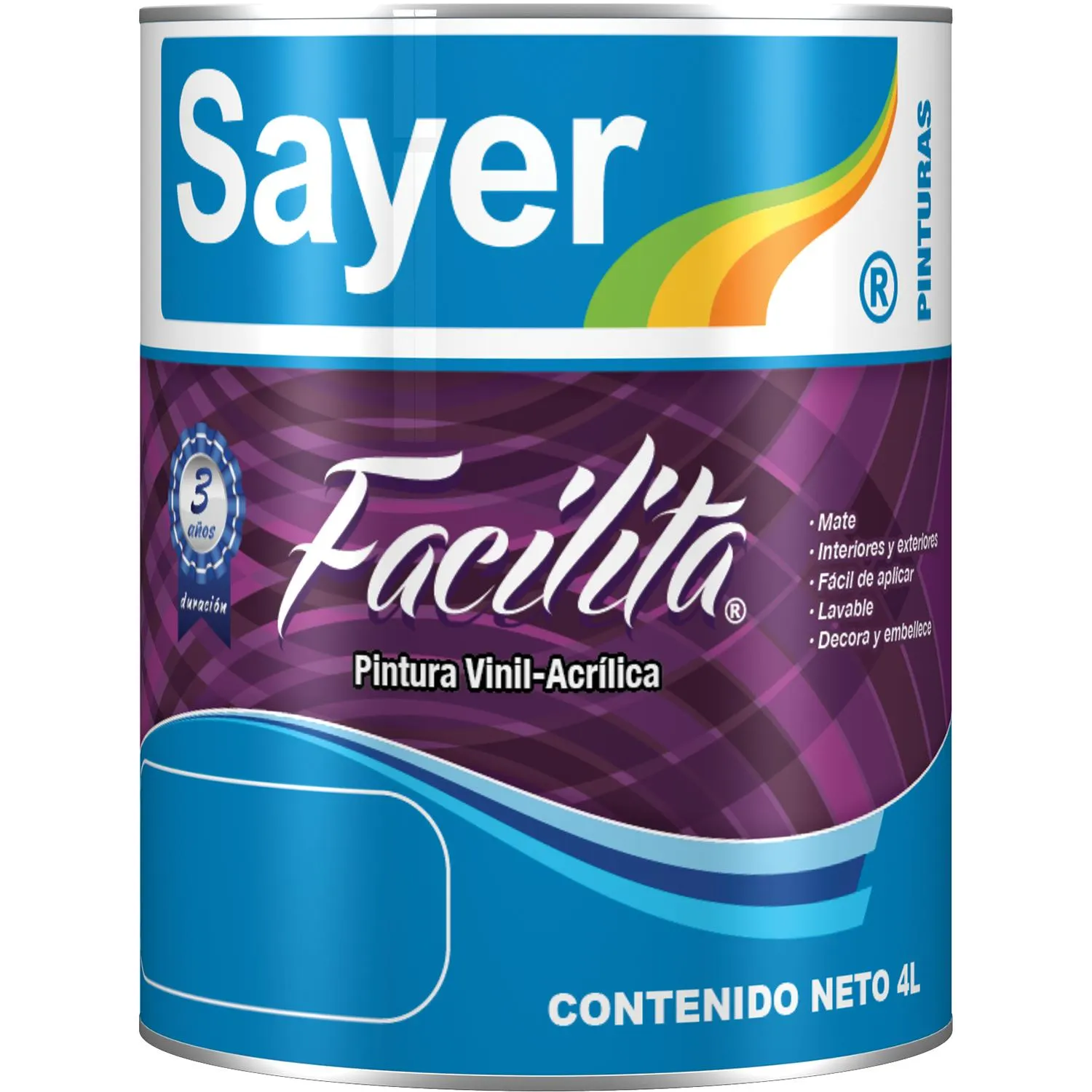 PINTURA VINIL ACRILICA FACILITA BLANCO