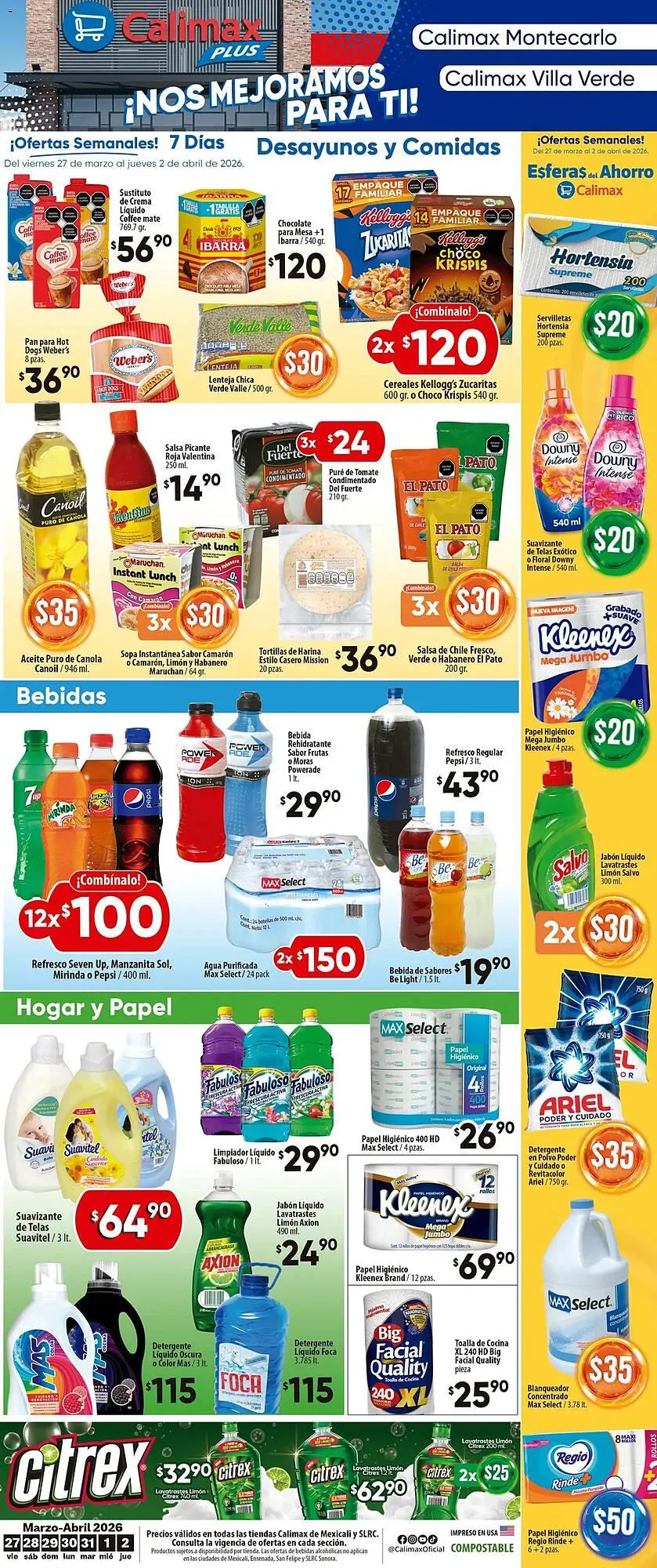 Catálogo de Folleto Calimax 27 de marzo al 30 de marzo 2026 - Pagina 6