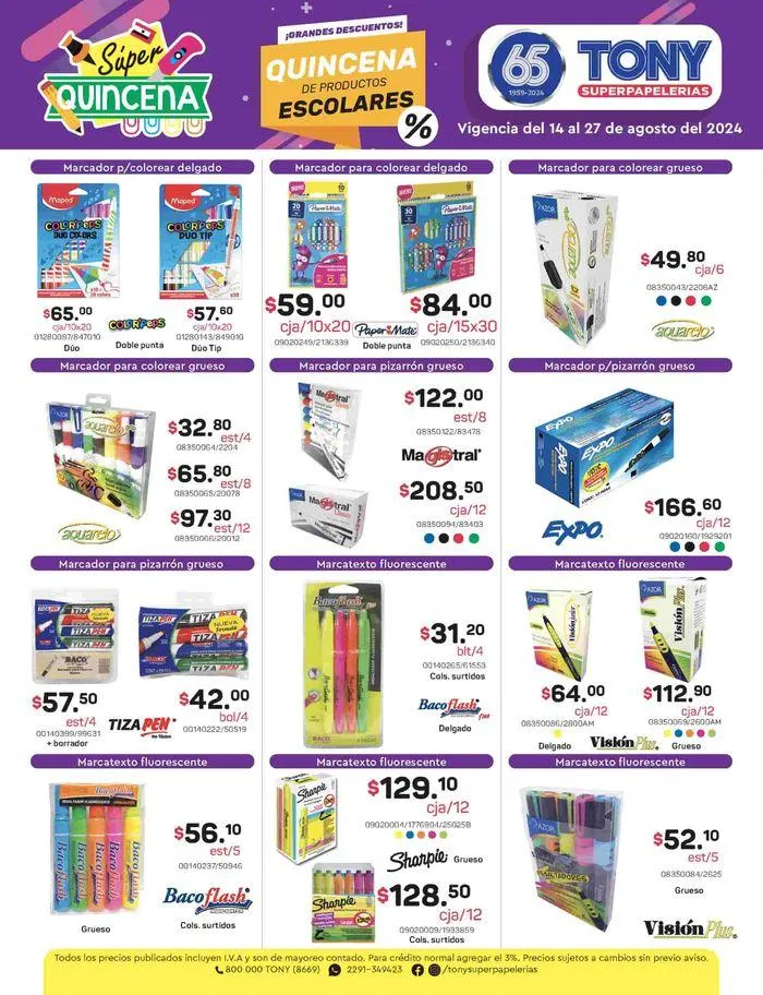 Catálogo de Súper Quincena Escolar 15 de agosto al 27 de agosto 2024 - Pagina 12