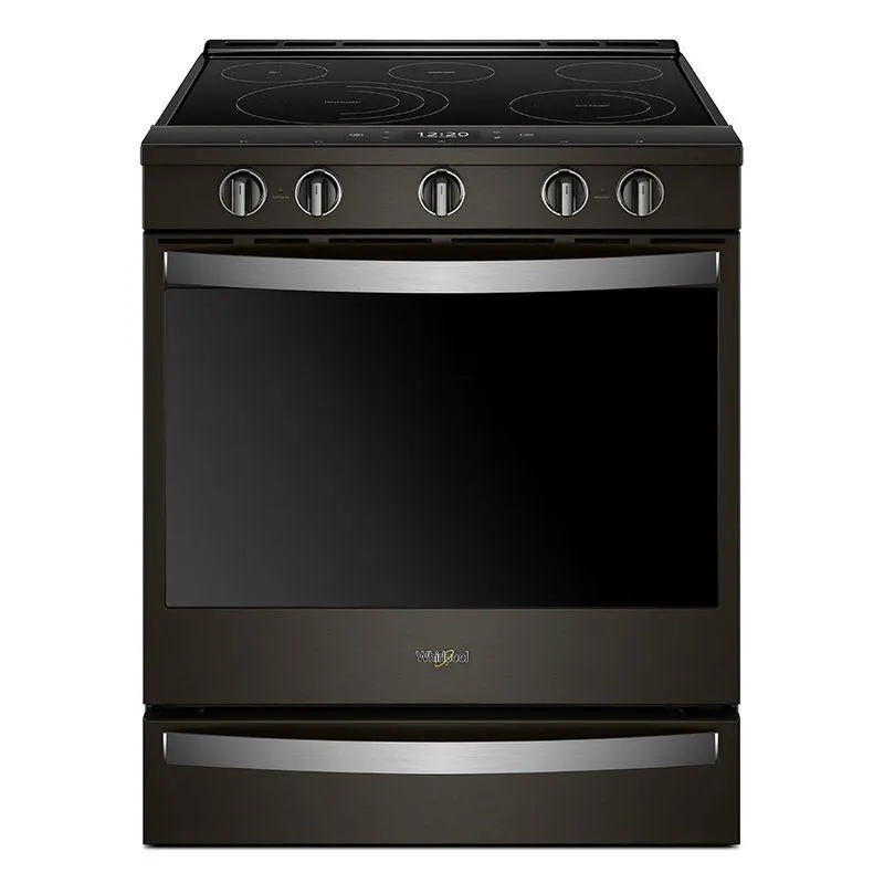 Estufa Eléctrica Inteligente 30" con 5 quemadores Air Fry Negro Whirlpool