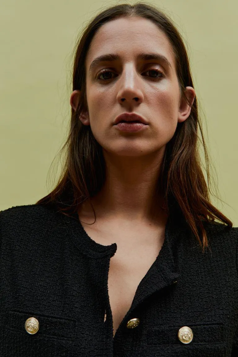 Strukturstrikket cardigan