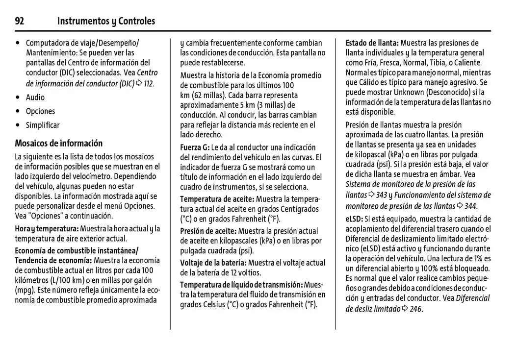 Catálogo de Chevrolet Corvette Stingray Manual del propietario 22 de enero al 31 de diciembre 2025 - Pagina 93