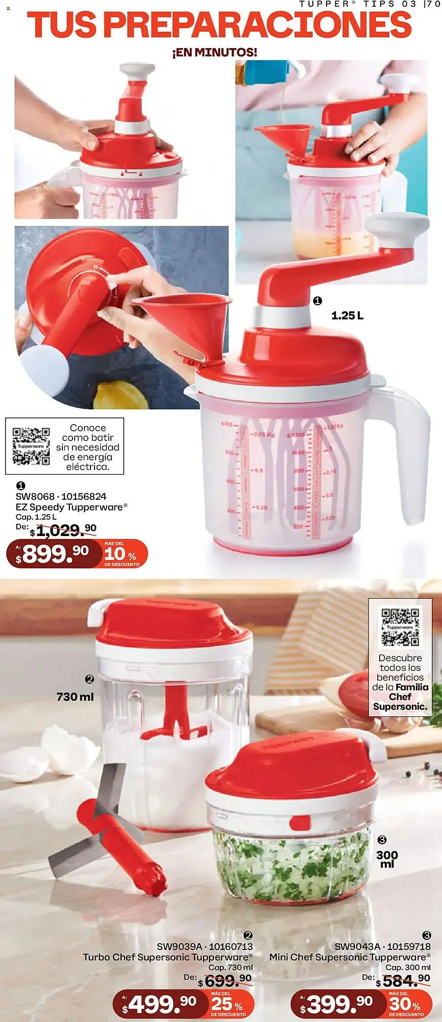 Catálogo de Catálogo Tupperware 24 de febrero al 23 de marzo 2025 - Pagina 70