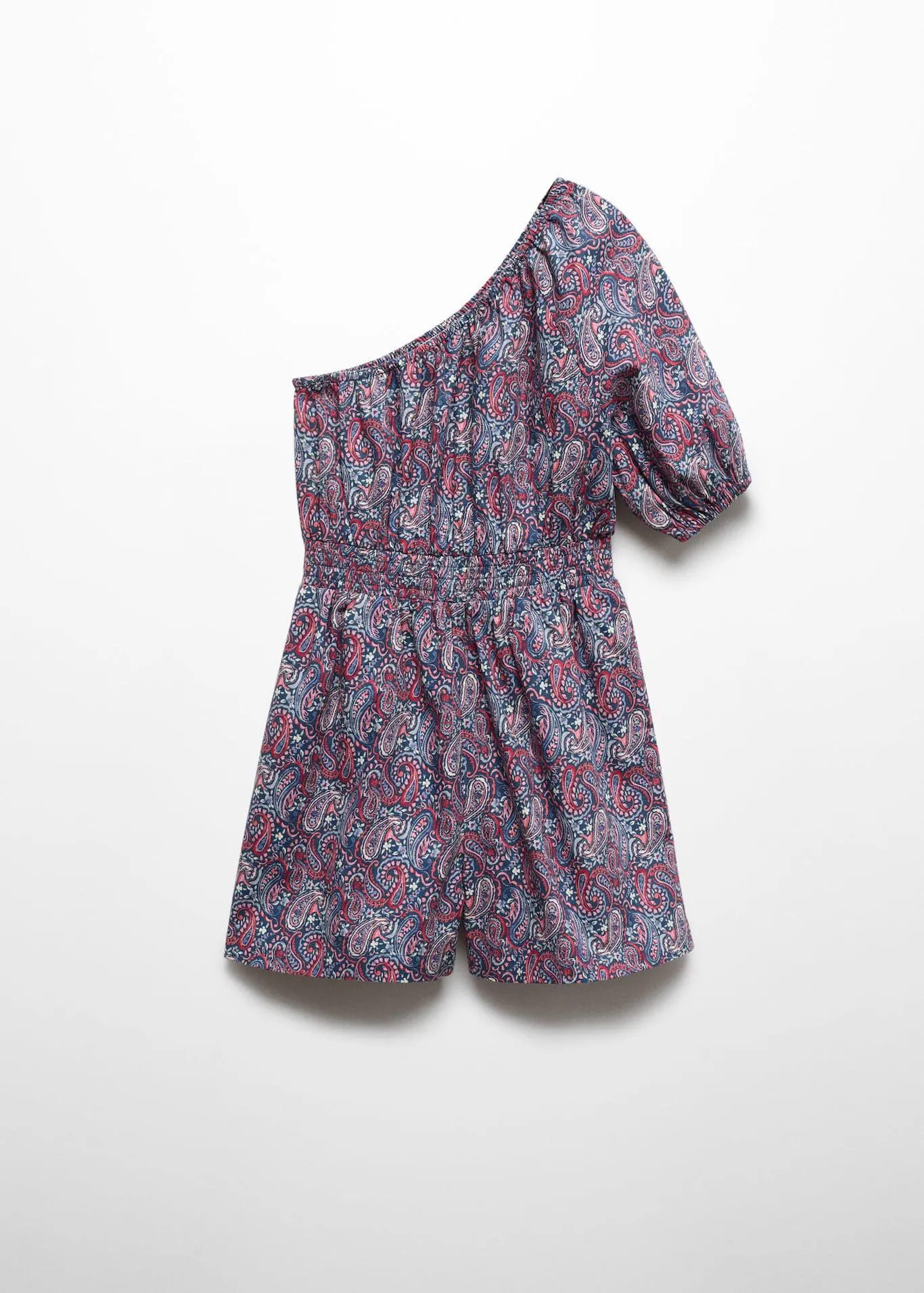 Mono asimétrico estampado paisley