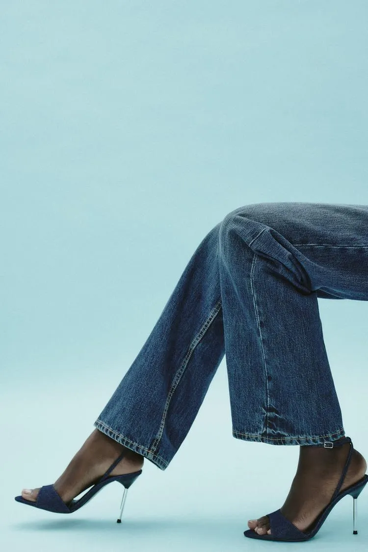 SANDALIA TACÓN ALTO MEZCLILLA