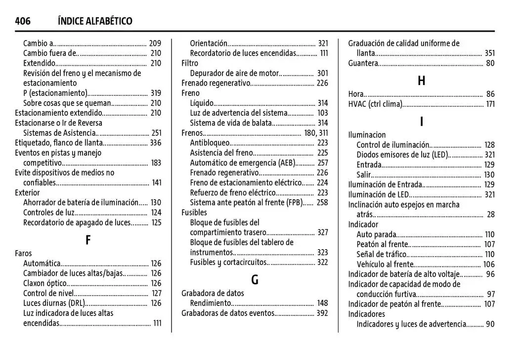 Catálogo de Chevrolet Corvette Stingray Manual del propietario 22 de enero al 31 de diciembre 2025 - Pagina 407