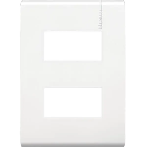 Placa 2 módulos modus pro blanco con chasis Bticino E5N2PTL