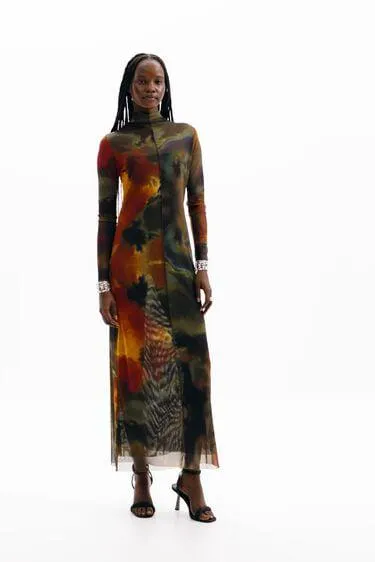 Vestido midi acuarela