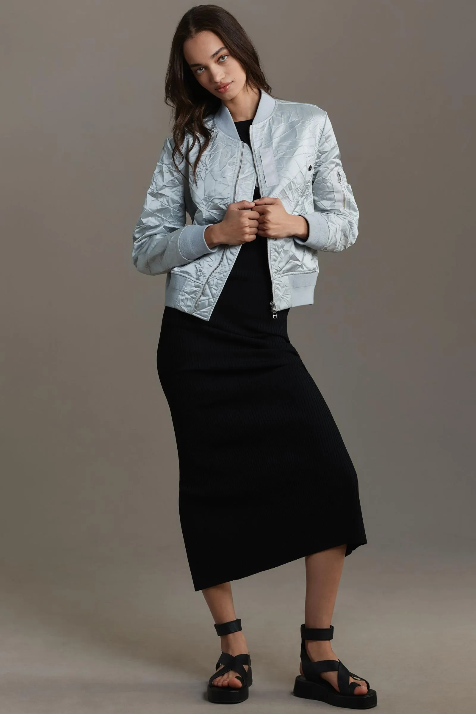 CHRLDR Leni Crinkle Bomber Jacket