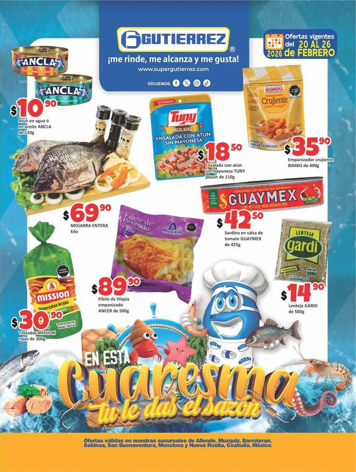 Catálogo de Folleto Super Gutiérrez 20 de febrero al 26 de febrero 2026 - Pagina 1