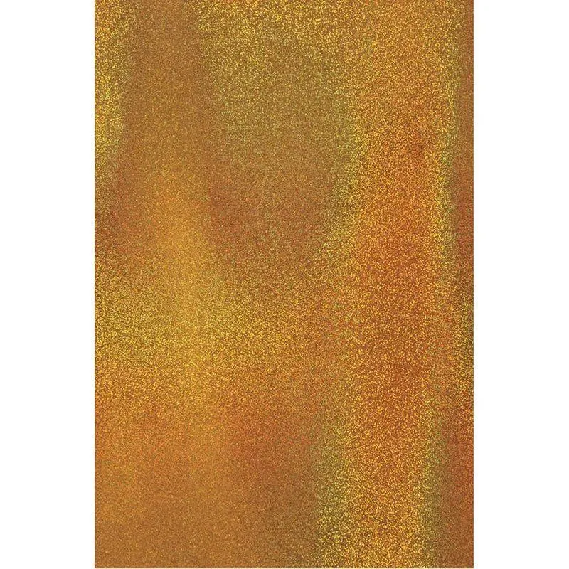 Papel Metálico Holográfico Puntos de 50 x 70 cm Oro con 10