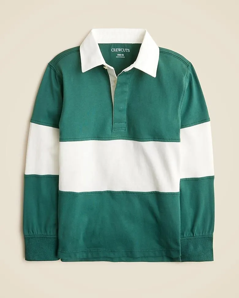 Kids' junior varsity rugby polo shirt in stripe