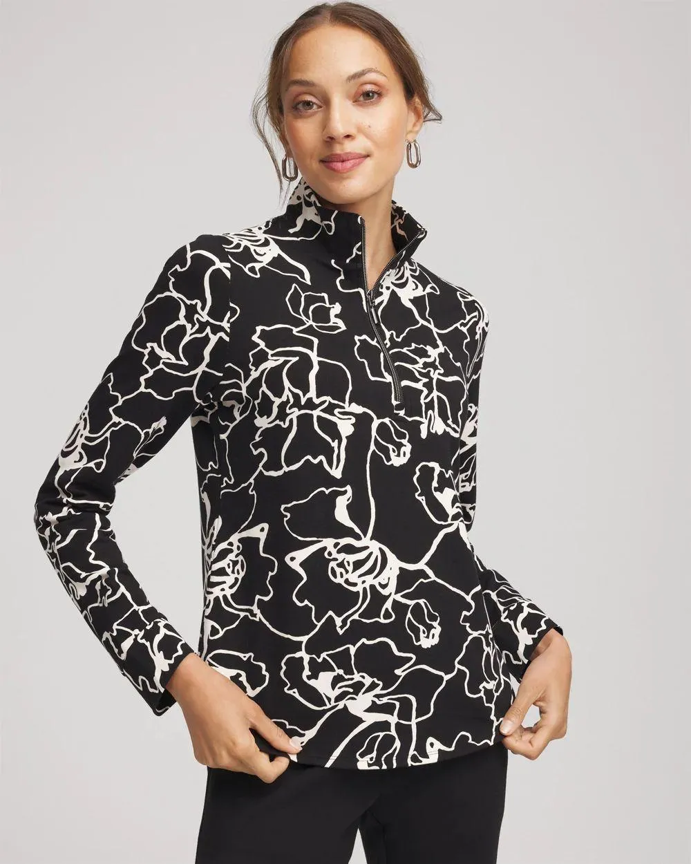 Zenergy ® Half-Zip Mockneck Top