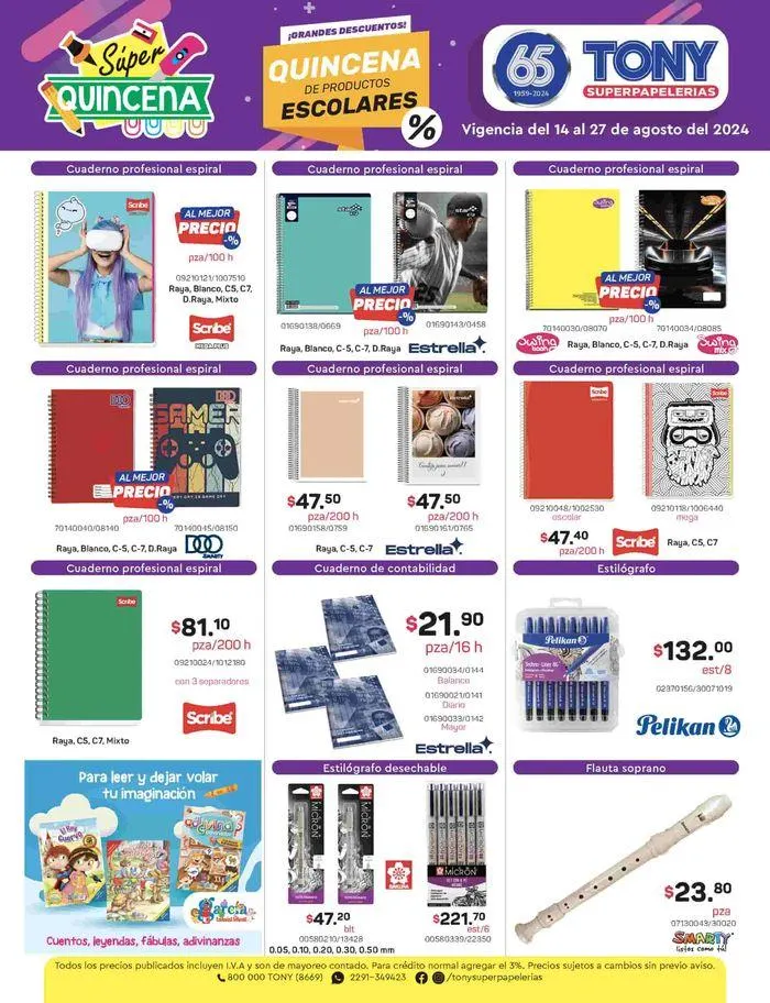 Catálogo de Súper Quincena Escolar 15 de agosto al 27 de agosto 2024 - Pagina 6