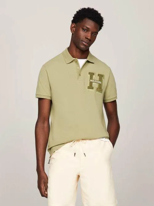 Polo con logo de rizo y corte regular de hombre Tommy Hilfiger
