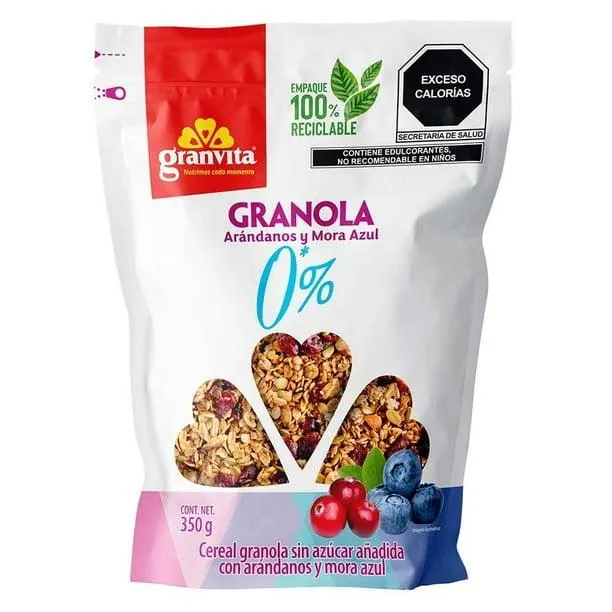 Granola Granvita con arándanos y mora azul 350 g