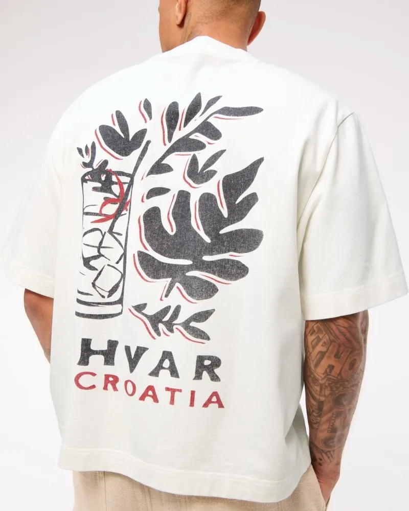 Premium Heavyweight Cropped Graphic Tee