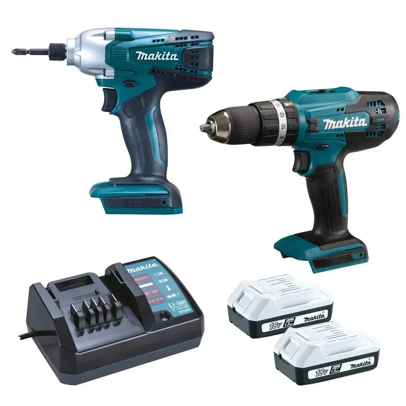 Combo Rotomartillo Inalambrico + Atornillador de Impacto 18v