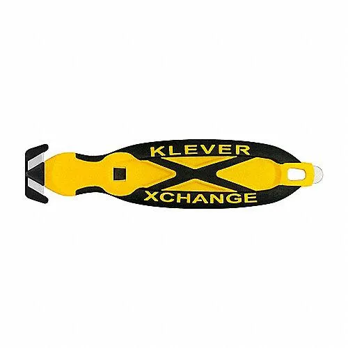 Navaja de Seguridad Klever XChange Cuchilla Protegida de Acero 6-1/2" Amarillo