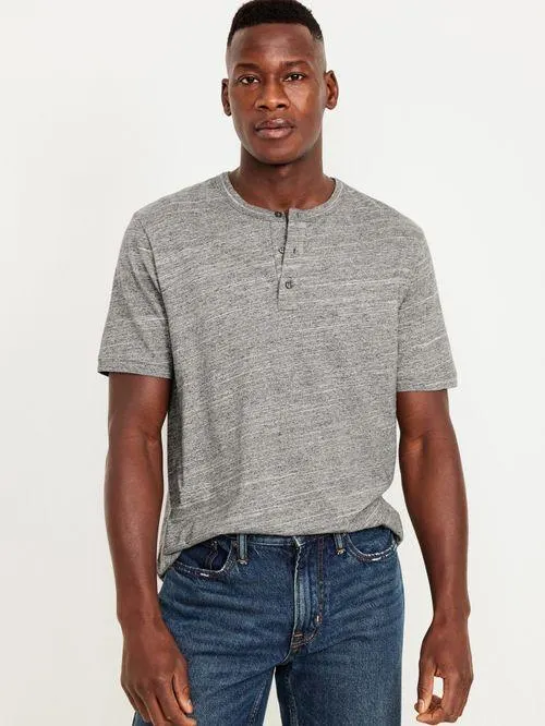 Playera de manga corta tipo Henley Old Navy para Hombre