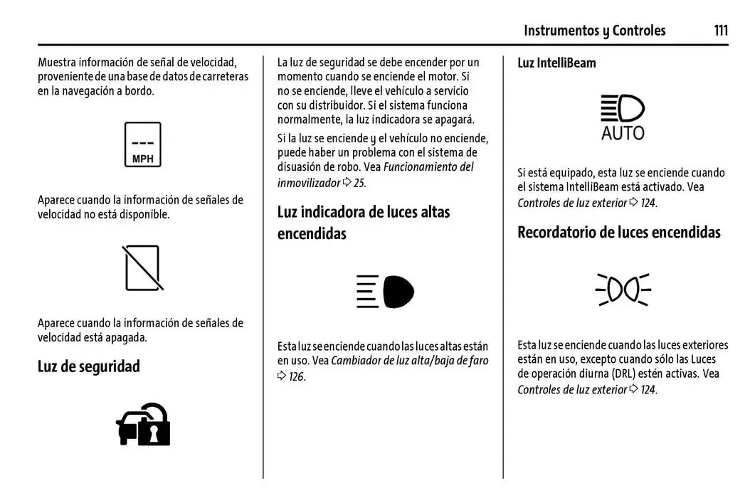 Catálogo de Chevrolet Corvette Stingray Manual del propietario 22 de enero al 31 de diciembre 2025 - Pagina 112