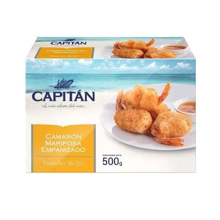 Camarón Mariposa Empanizado Capitán 500 g