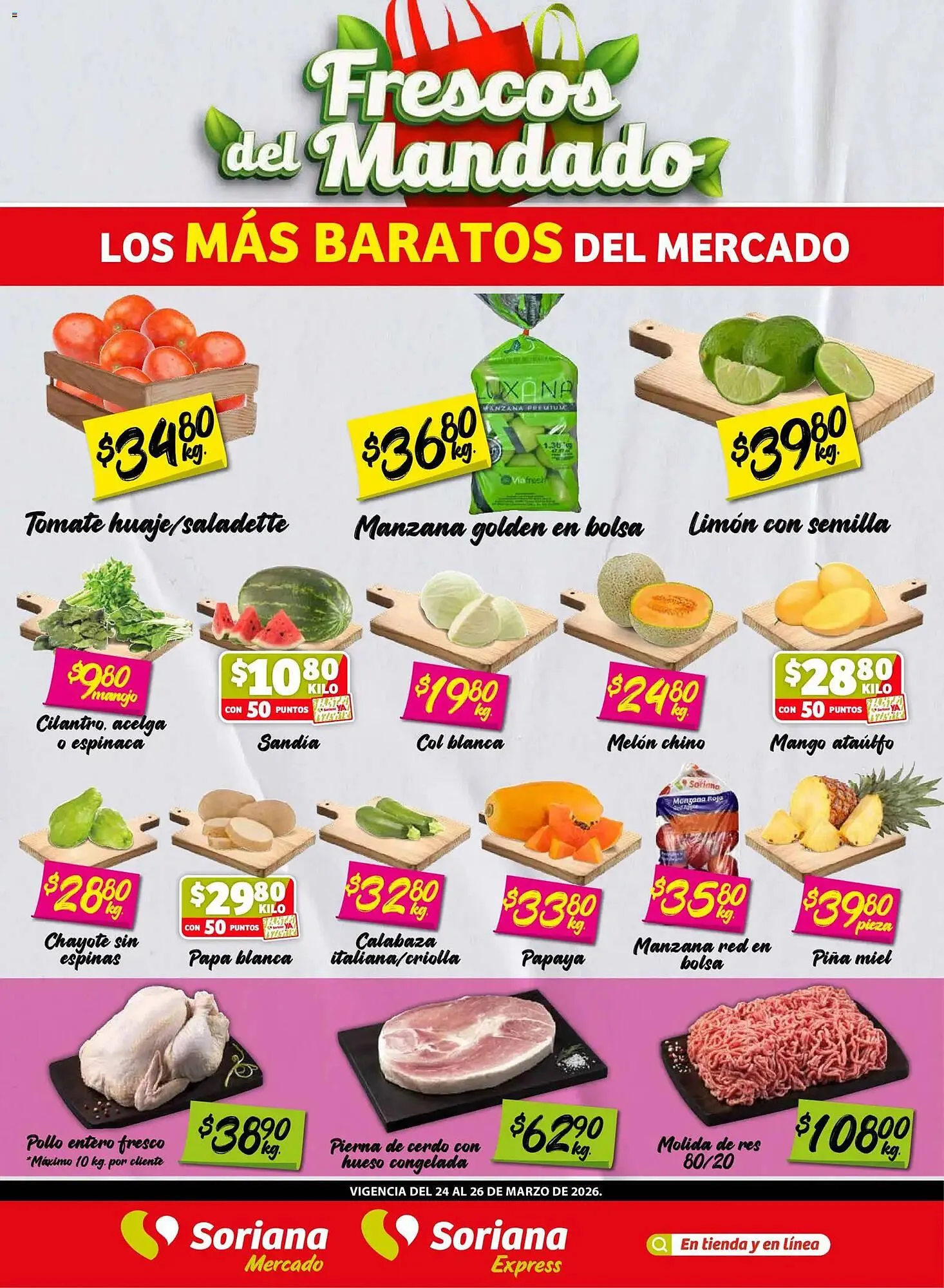 Catálogo de Folleto Soriana Mercado 24 de marzo al 28 de marzo 2026 - Pagina 1
