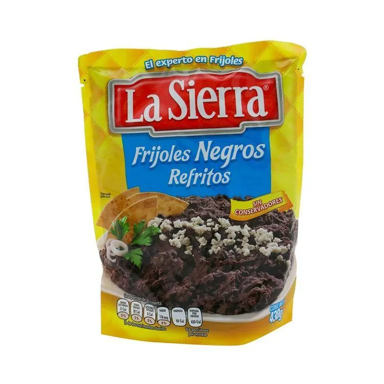 Frijoles La Sierra 430grs Refritos Negros Bolsa - La Sierra - 1 pieza