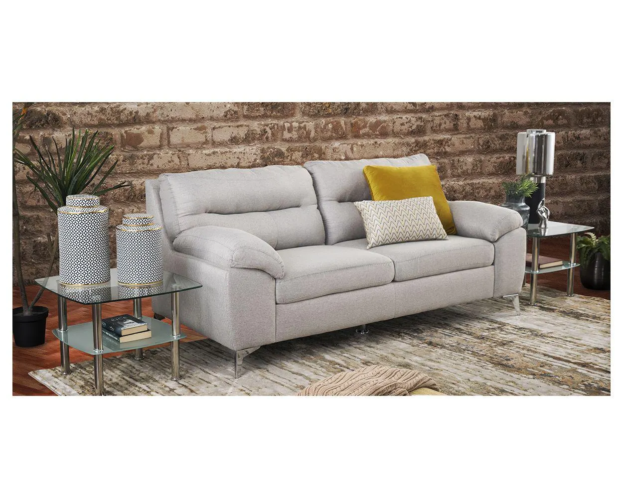 Sofá 3 Plazas Bristol Gris