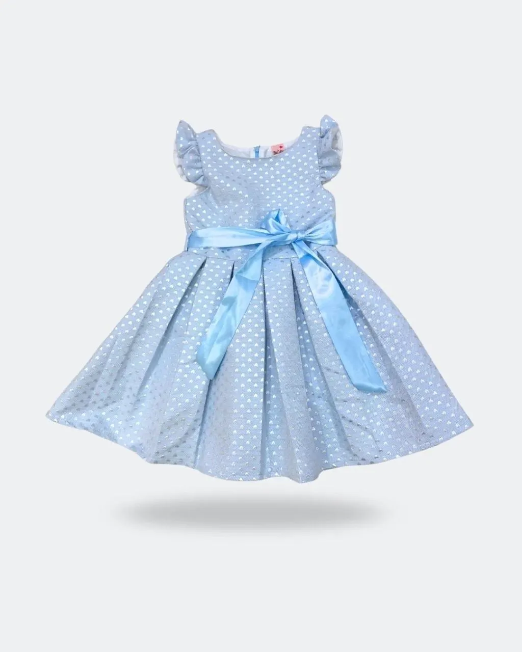 Vestido azul corazones