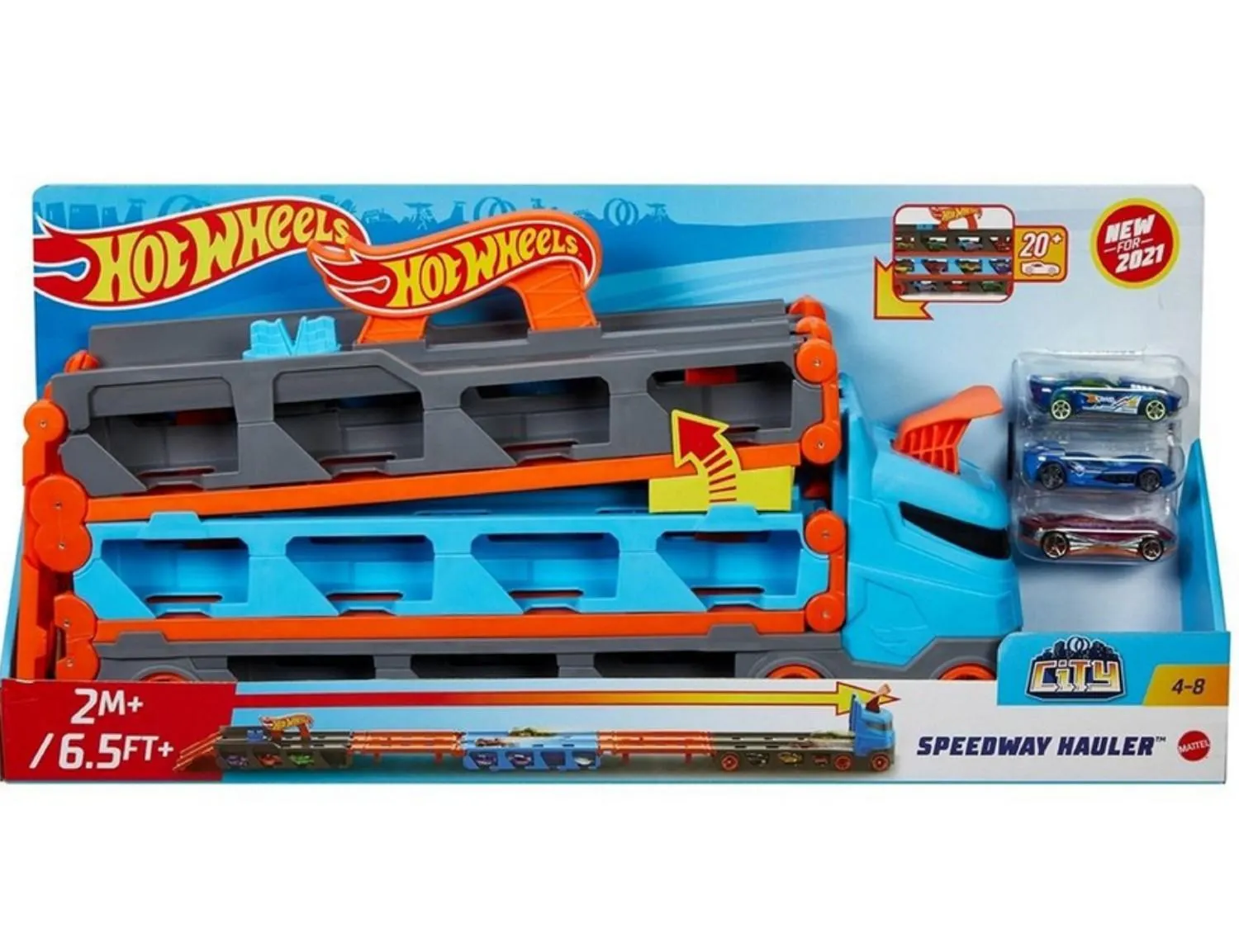 Hot Wheels City Remolque Pista de Carreras GVG37