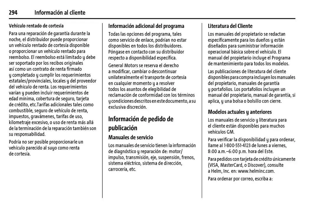 Catálogo de BrightDrop 400 Y BrightDrop 600 Manual del propietario 22 de enero al 31 de diciembre 2025 - Pagina 295