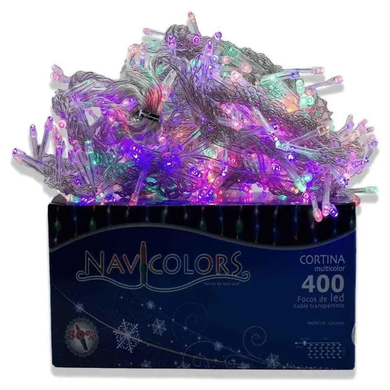 Cortina Serie Luz Led Multicolor 400 Focos 3 X 1.5 Metros