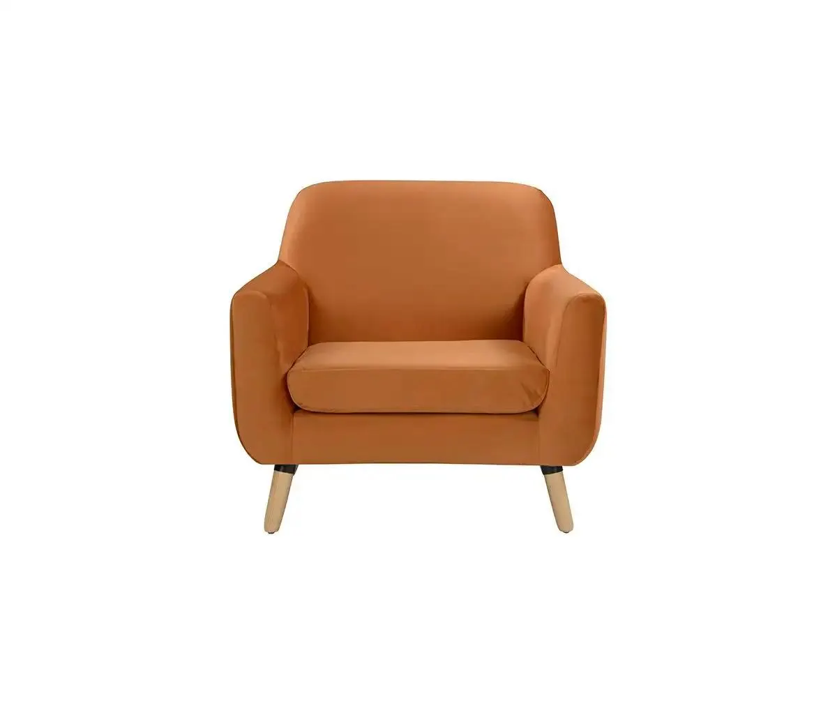 Sillón Jitotol terciopelo - Naranja