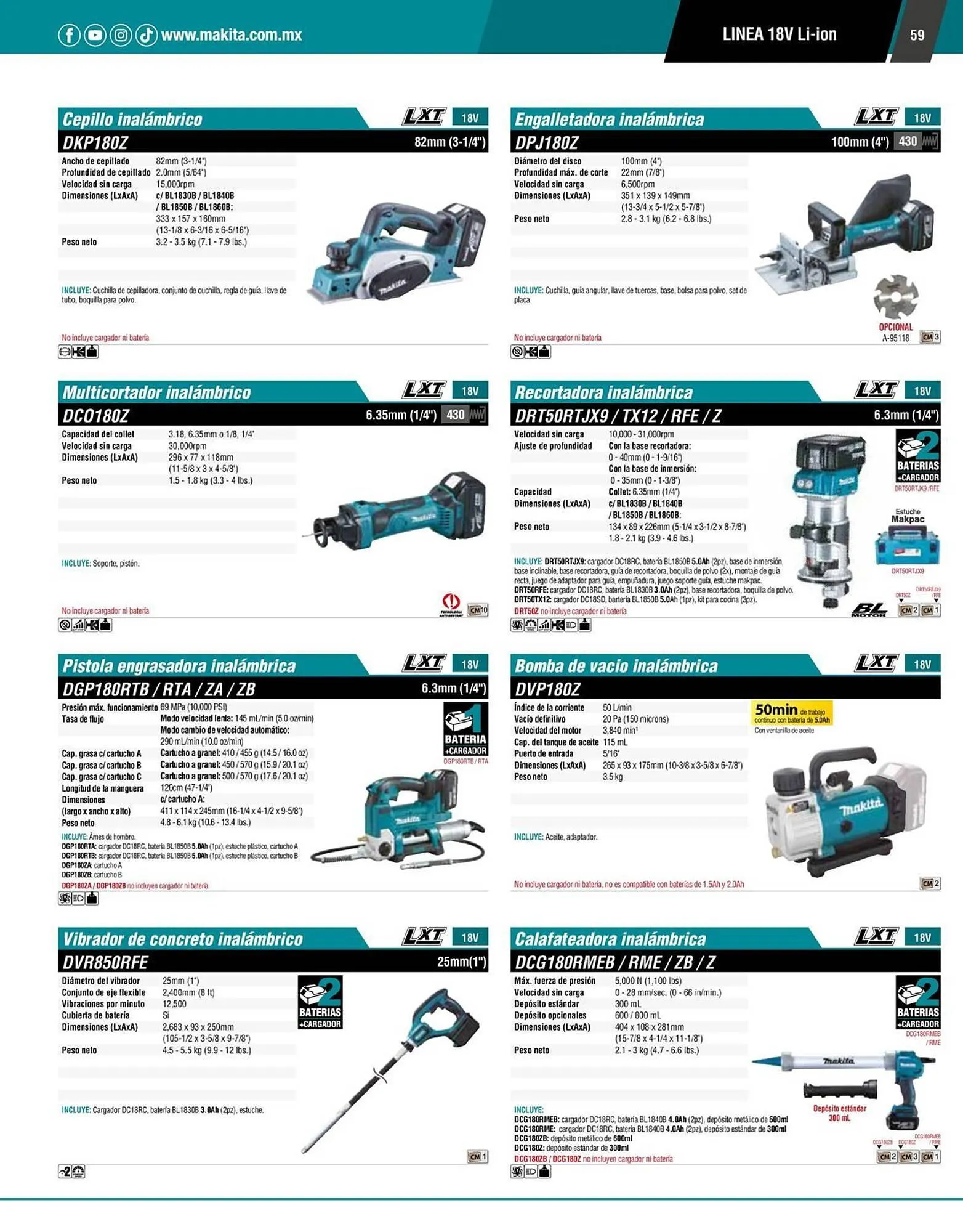 Catálogo de Catálogo Makita 12 de enero al 31 de diciembre 2026 - Pagina 59