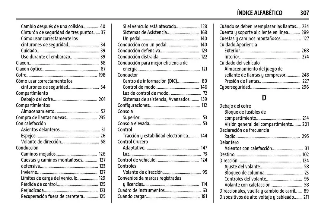 Catálogo de BrightDrop 400 Y BrightDrop 600 Manual del propietario 22 de enero al 31 de diciembre 2025 - Pagina 308