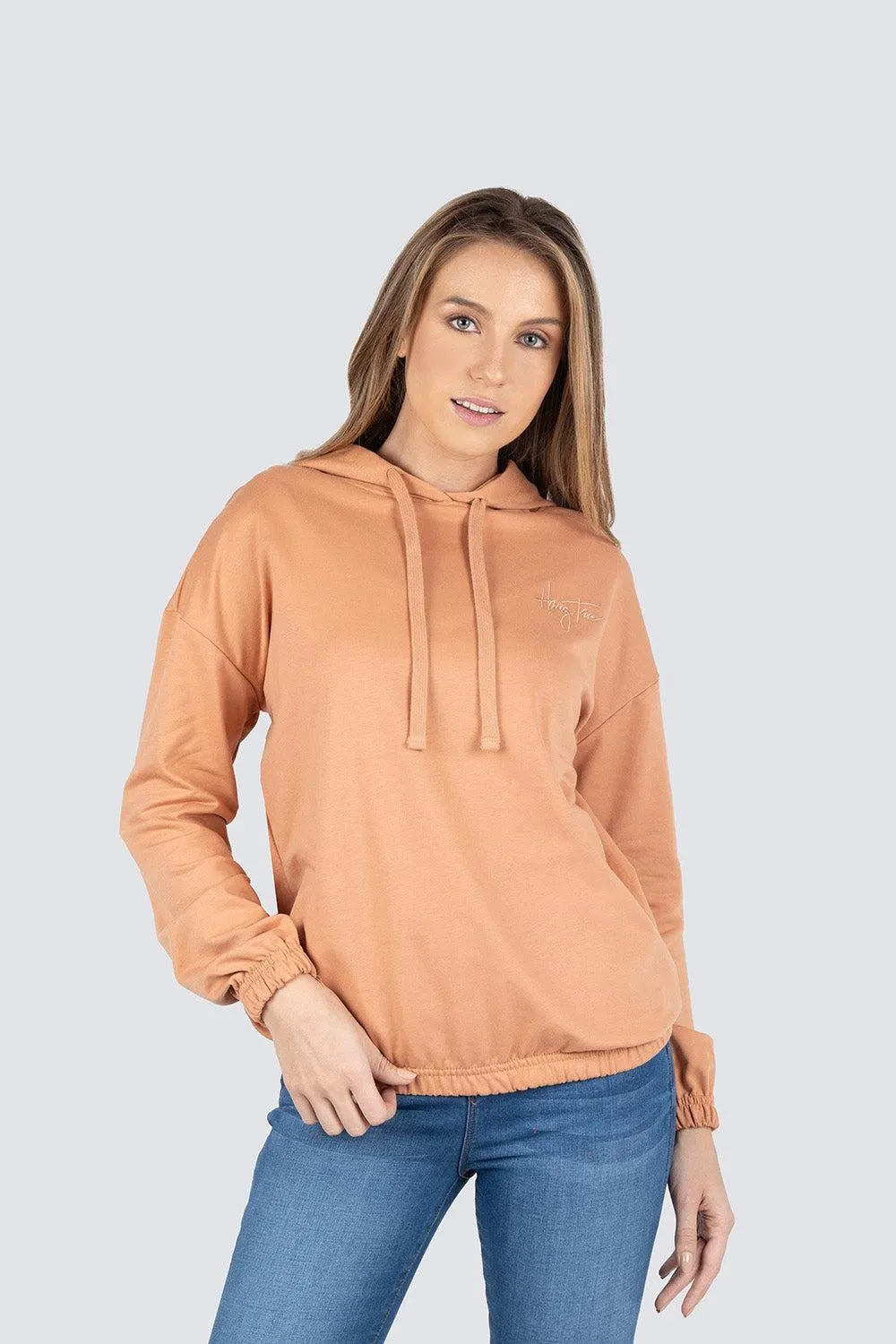 Sudadera cerrada café