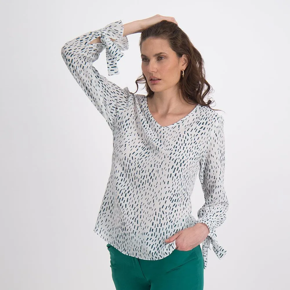 Blusa con escarola en Puño