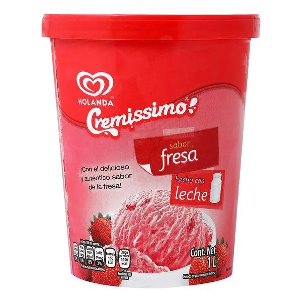 Helado Holanda Fresa 1 Lt