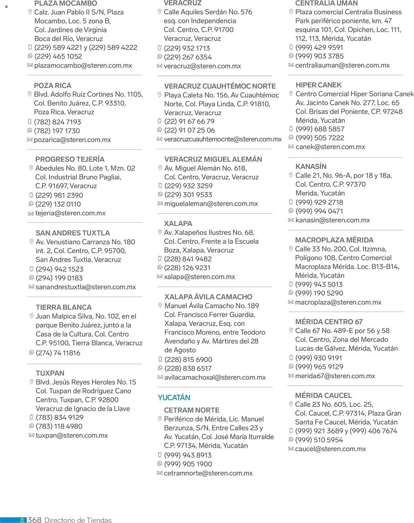Catálogo de Catálogo Steren 1 de enero al 1 de enero 2027 - Pagina 380