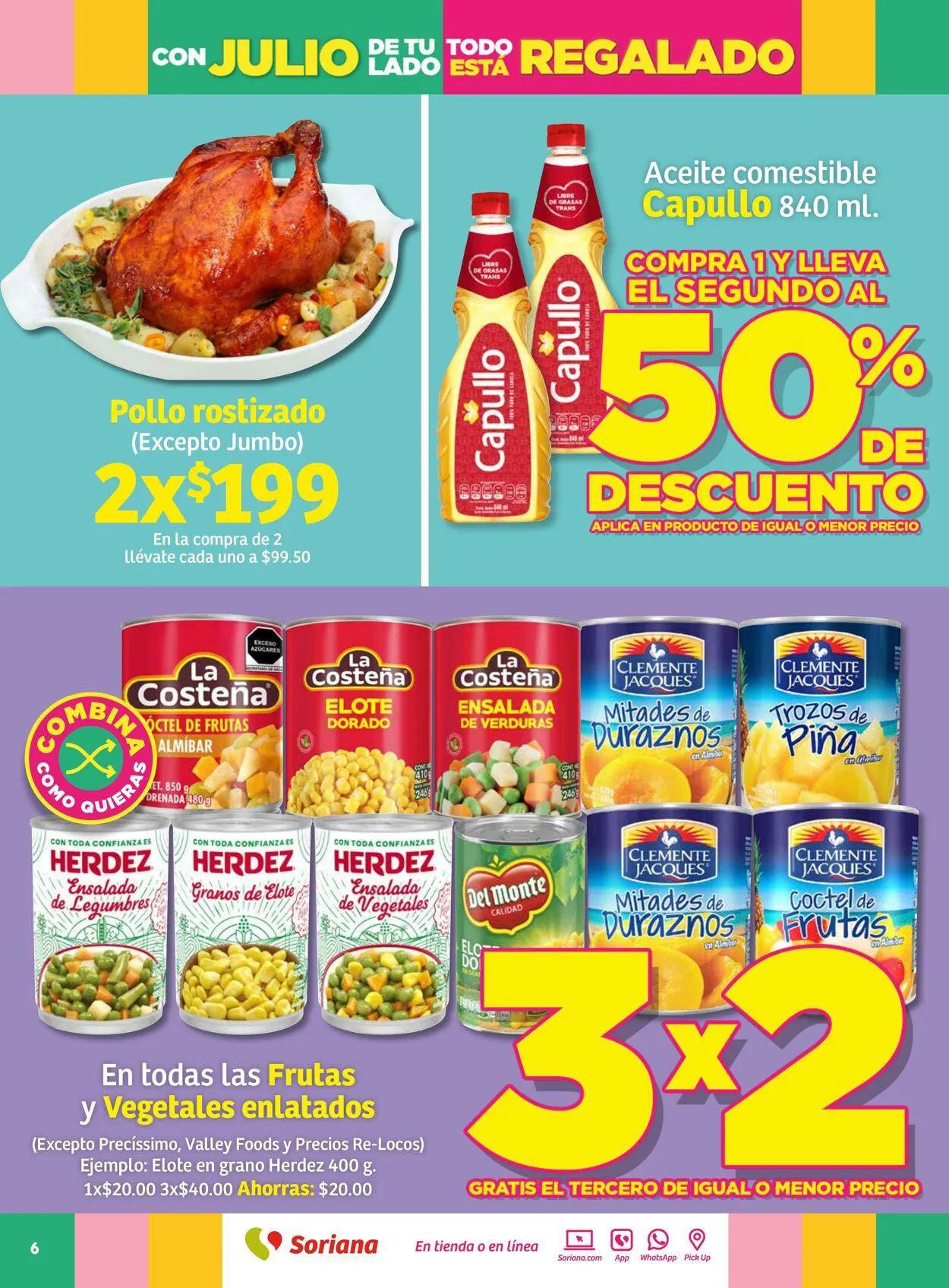 Catálogo de Soriana - Folleto Julio Regalado Mercado Nacional Oferta actual 20 de julio al 27 de julio 2023 - Pagina 6