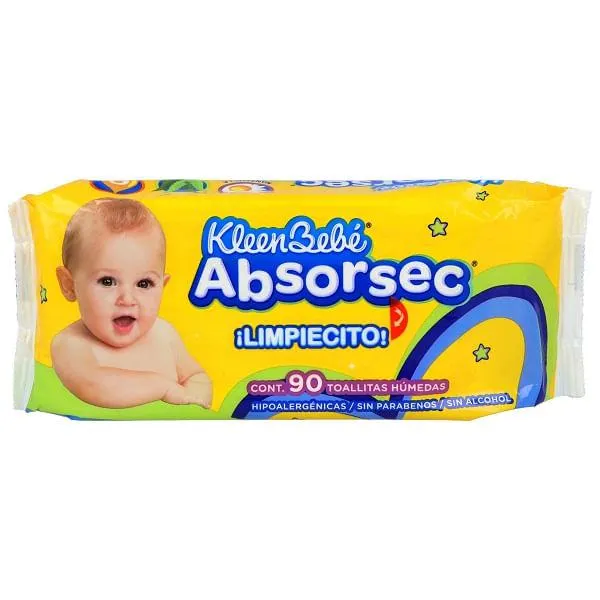 Toallas Húmedas Kleenbebé absorsec 90 piezas
