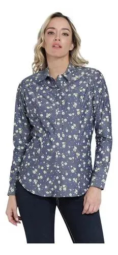 Blusa Vaquera Mujer Wrangler Slim Fit Manga Larga 01