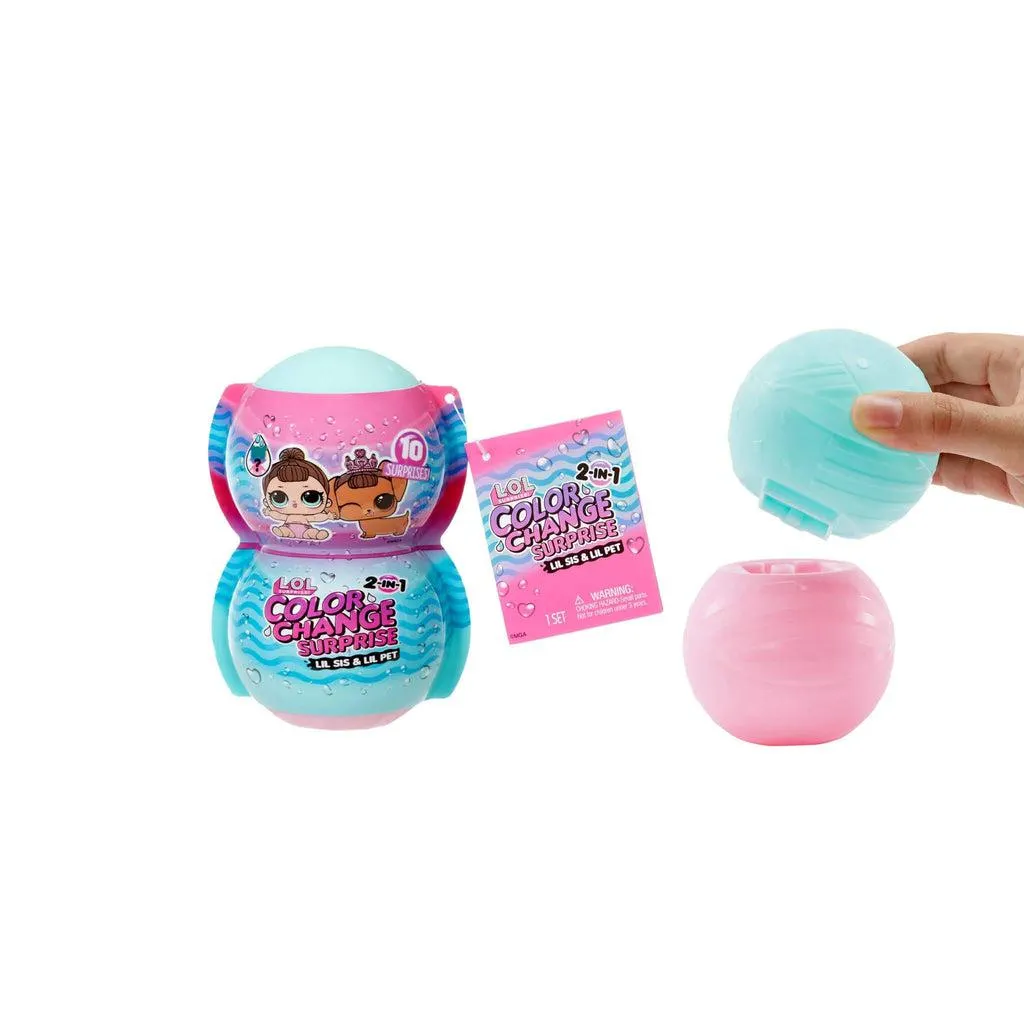 LOL Surprise! Color Change Surprise, Muñecas con Sorpresas de Cambio de Color 2 en 1