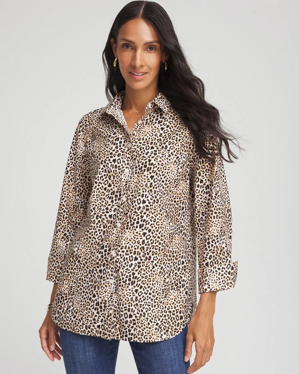 No Iron ™ Leopard Print Shirt
