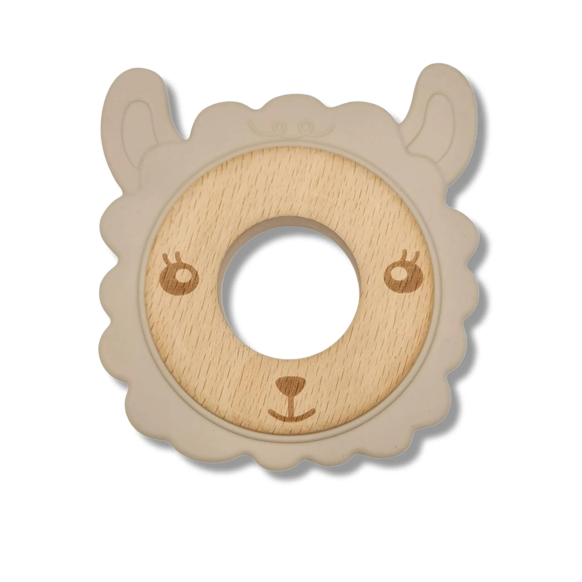 Mordedera llama silicón y madera