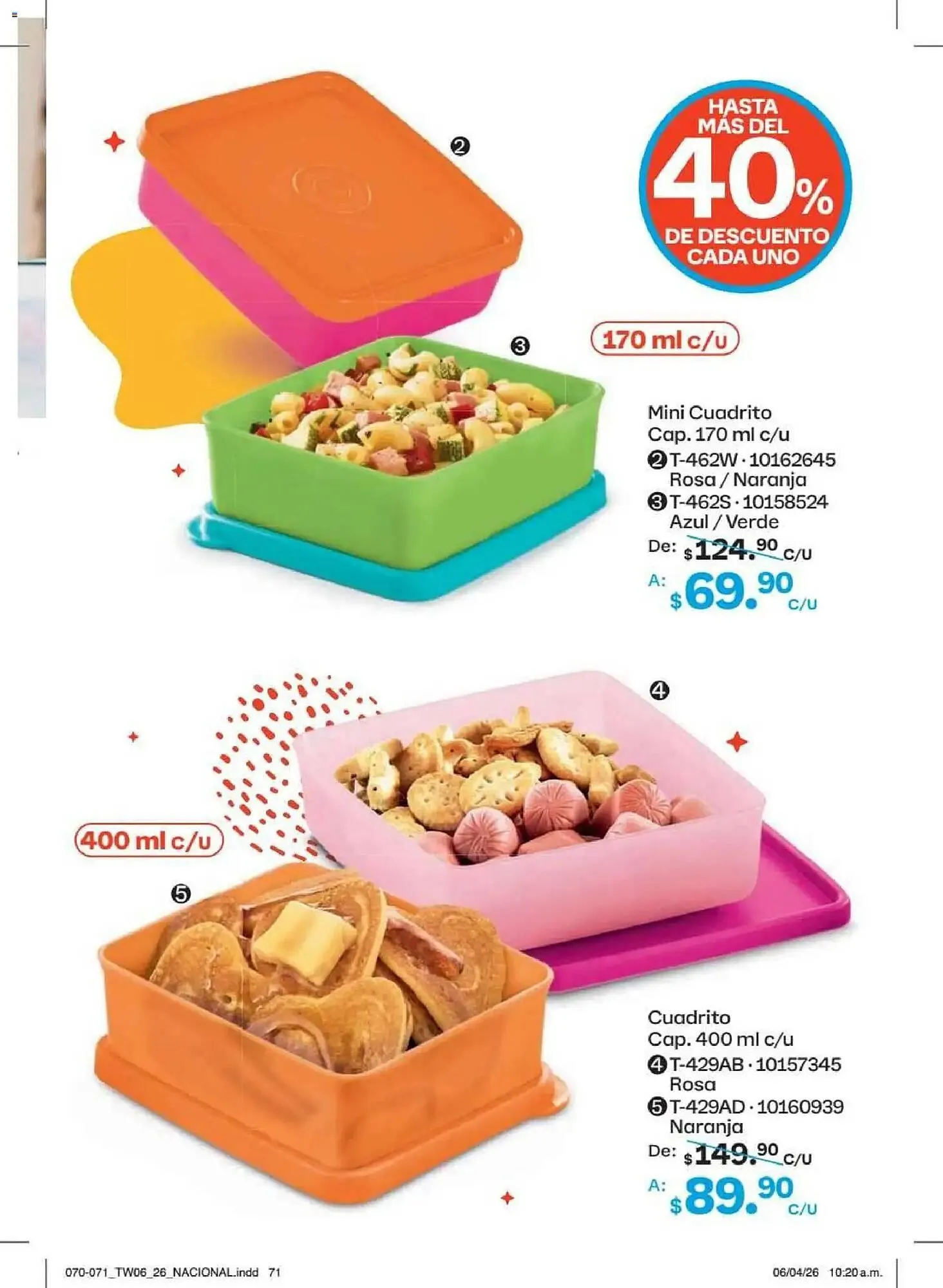 Catálogo de Catálogo Tupperware 18 de mayo al 14 de junio 2026 - Pagina 71