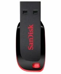 Memoria USB SanDisk Cruzer Blade CZ50, 32GB, USB-A 2.0, Lectura 150MB/s, Negro/Rojo