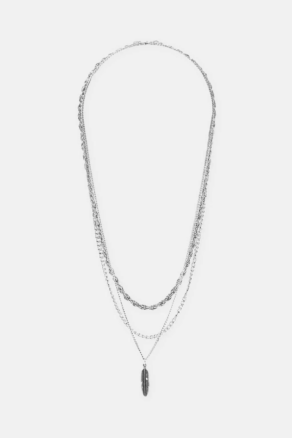 PACK 3 COLLARES DIJE PLUMA